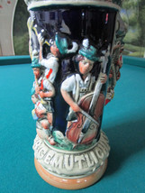 VINTAGE ORIGINAL KING BEER STEIN NEW STAMPED 10&quot; PROSIT PERSON IN HANDLE - £112.88 GBP