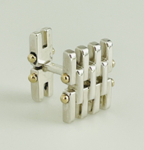 Tiffany Gatelink Cufflink in 18K Yellow Gold and Silver 1 Single Replace... - $175.00
