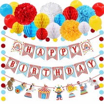 52Pcs Carnival Circus Party Decorations Supplies, Carnival Birthday Party Ideas, - £30.29 GBP