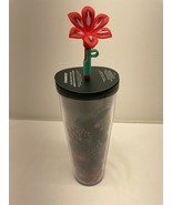 NEW 2022 Christmas Starbucks Tumbler Woodland Berry 24 oz With Flower St... - $388.70 MXN