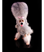 Vintage poodle - Fancy updo - Unusual dog gift - animal lover - gray sho... - £55.31 GBP