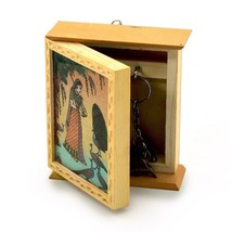 Wooden Holder For Key  Gift Small Wooden Rajasthani Hand Painted Key Holder Box - £7.71 GBP