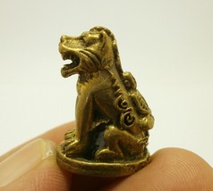 magic yant Tiger of LP Gate Thai mini brass talisman real amulet life protection - £23.15 GBP
