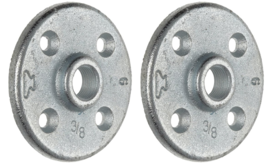 Floor Flange 3/8&#39;&#39; NPT Female, Galvanized Malleable Iron, Anvil #8700164... - $315.02 MXN