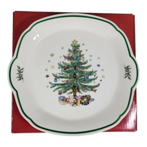Nikko CHRISTMASTIME 10&quot; Serving Tray, Plate, Platter, Christmas Tree, Japan - $19.39