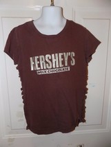 Self Esteem Vintage Hershey Chocolate Brown Shirt Size L Girl&#39;s EUC - £11.82 GBP