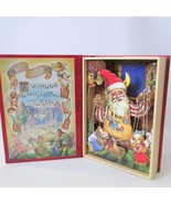 Vintage Merry Christmas Musical Book Display Santa Puppeteer Angel Bears... - $29.68