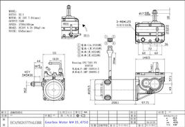 M35 Gearbox ECA5M243775ALGBL/R Motor 32:1 750W 3700rpm brake power wheelchairs image 7