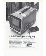 1983 Zenith The Explorer Portable TV and Radio Print Ad Vintage 8.5" x 11" - $361.83 MXN