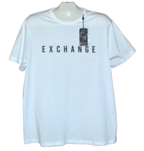 Armani Exchange White Black Logo Cotton Short Sleeve Men's Casual T-Shirt Sz XL - £44.60 GBP
