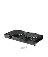 Aroma Double-Burner Hot Plate Two Cast Iron Burners 3-Temp 14.3&quot;Lx10.4&quot;D... - £37.30 GBP