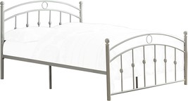 Tiana Full Metal Platform Bed By Homelegance In White. - £179.58 GBP