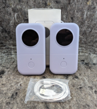 2 x Phomemo D30 Purple Mini Pocket Thermal Label Bluetooth Wireless Printer (B) - £17.27 GBP
