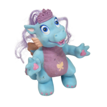 VINTAGE 1993 GALOOB MY MAGIC KISSING DRAGON CHEERY BLUE + PURPLE RUBBER TOY - £29.54 GBP