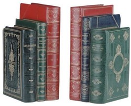 Bookends Antique Book Large Hand Painted OK Casting USA Made Traditional - £278.97 GBP