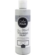 American Crafts Color Pour Pre Mixed Paint 8oz Gray - £10.28 GBP