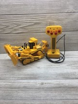 Caterpillar CAT Wired Remote Control Bulldozer Toy State Plastic Works Great - £12.43 GBP
