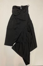 Asos Design Bandeau Satin Midi Kleid IN Schwarz UK 10 (exp139) - £27.50 GBP
