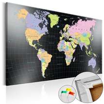 World Map Cork Pin Board - Modern World Map - £87.92 GBP+