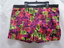 Vtg Hobie Shorts Swim Trunks Surf Board 80s 90s Neon AOP Print Mens 1x 42 44 - £36.64 GBP