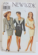 NEW LOOK Vintage Pattern #6924 Fitted Mini Dress Jacket Blazer Size 8-18... - $9.27