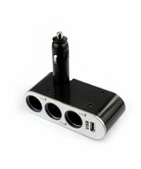3 Way Cigarette Lighter Socket Splitter 12V/24V Dc Power Car Adapter &amp; U... - £11.81 GBP