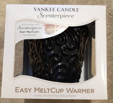 Yankee Candle Scenterpiece Meltcup Warmer Electric plugin Ceramic Carbon Swirl  - £22.93 GBP