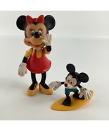 Disney Surfer Mickey Mouse Deco Pac Topper Minnie Mouse Poseable Toy Fig... - $20.30 CAD
