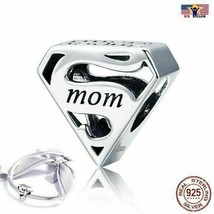 Argento Sterling 925 Super Mom Mamma Pandora Braccialetto Della Perla di Fascino - £14.17 GBP