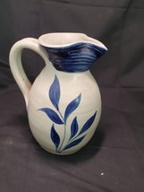 Williamsburg Pottery  Hand Turned Salt Glazed Pitcher, Creamer,  Vase, 7.5” Tall - £16.79 GBP