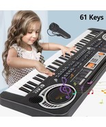 Portable 61-Key Electronic Piano Keyboard with Microphone - Educational ... - £24.90 GBP
