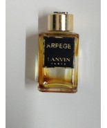 Vintage Rectangular Perfume Bottle Arpege, Lanvin Paris, Remains, Golden... - $56.78 CAD