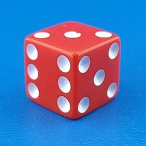 Clue Die Red Square 5/8 Replacement Game Piece 1992 No.45 Dice Plastic - $1.67