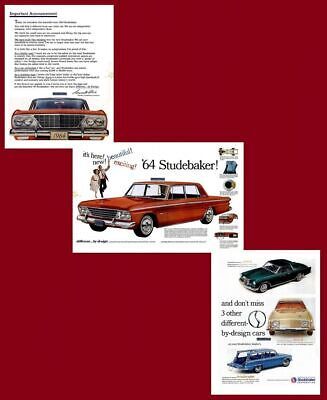 Primary image for 1964 STUDEBAKER CRUISER,HAWK,AVANTI,WAGONAIRE VINTAGE COLOR AD -LARGE 4-PGS- USA