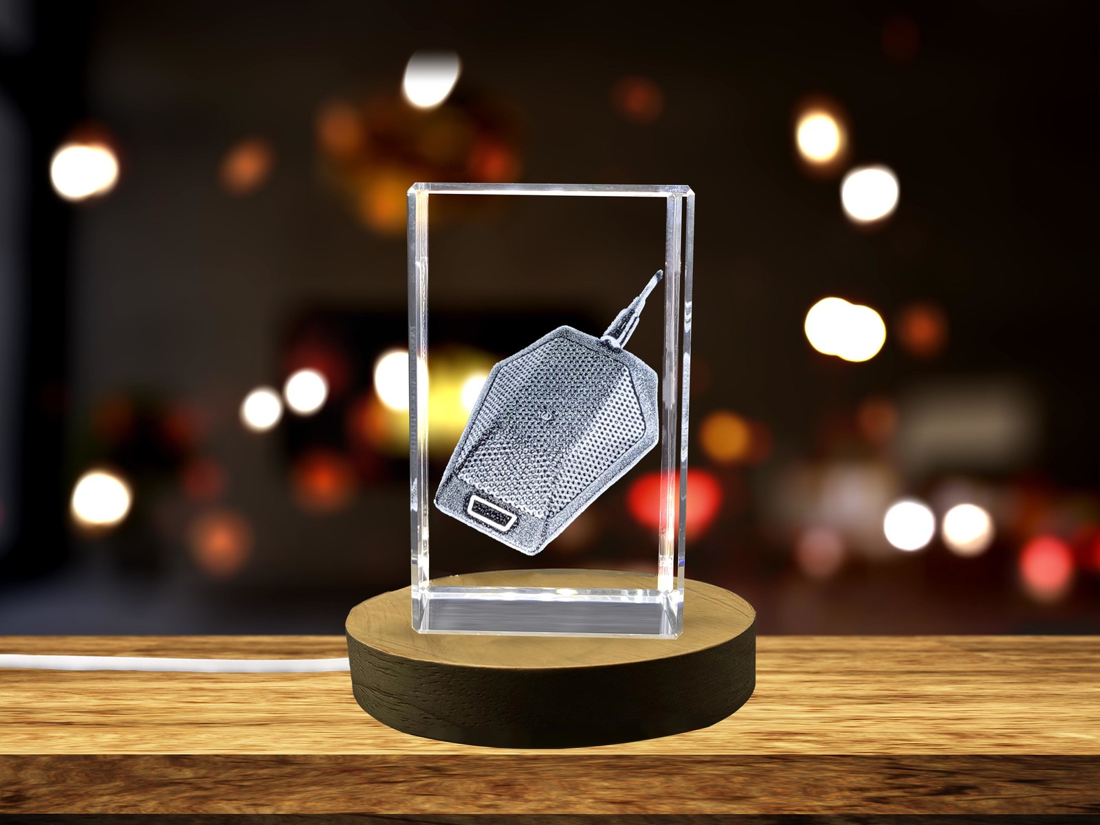 LED Base included | A Faceted Crystal Boundary Microphone - A Tribute to Spatial