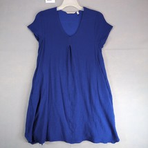 Soft Surroundings Cotton Gauze A-Line Dress Sz PXS Periwinkle Blue V-Nec... - $28.00