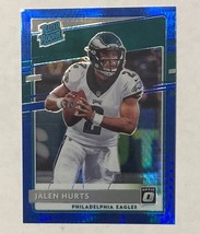 2020 Panini Donruss Optic Rated Rookies Blue Hyper Prizm #164 Jalen Hurts RC - $55.92