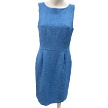 Ann Taylor Women&#39;s Blue Sleeveless Sheath Dress Size 6 SKU 1084 - £19.24 GBP