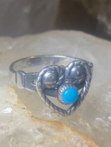 Turquoise ring size 5.75 Bell Trading Heart southwest band sterling silv... - $47.52