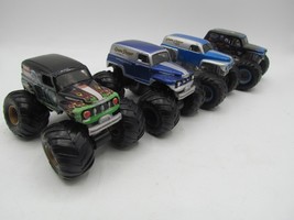 Lot Of 4 Hot Wheels Monster Jam/Diecast Plastic Trucks Toys  1/64 Scale ... - $12.99