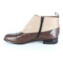 Men Stacy Adams High Top Boot Madison Biscuit Toe Brown Taupe Side Zip 00026-249 image 6