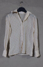 chemise femme vintage beige en lin, marque originale Gucci, taille 44 - £107.00 GBP