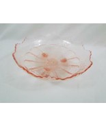 VTG 3 Ftd Pink Depression Glass Bowl Stag Deer Holly Leaf Ruffle &amp; Scall... - £4.54 GBP