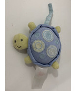 Bright Starts small mini plush turtle blue green baby crib hanging toy - £4.73 GBP