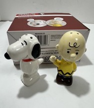 Peanuts Classic Pals Snoopy Charlie Brown Ceramic Salt &amp; Pepper Shaker 8... - £11.72 GBP