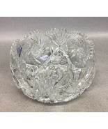 Vintage Large Heavy Cut Glass Bowl - 6”Hx9”D - $29.69