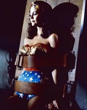 Lynda Carter as Wonder Woman Diana Prince shackled to board 8x10 inch photo - £7.64 GBP