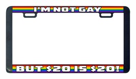 I&#39;m not Gay but is Gay Lesbian pride rainbow LGBTQ license plate frame - £6.24 GBP