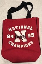 Nebraska Cornhuskers 1995 National Champions Canvas Tote Bag NCAA Football - £15.68 GBP