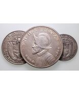 Lote De 3 Monedas De Plata De 1934 Panamá 1/4, 1/2 Y Balboa KM# 11.1, 12... - €84,25 EUR